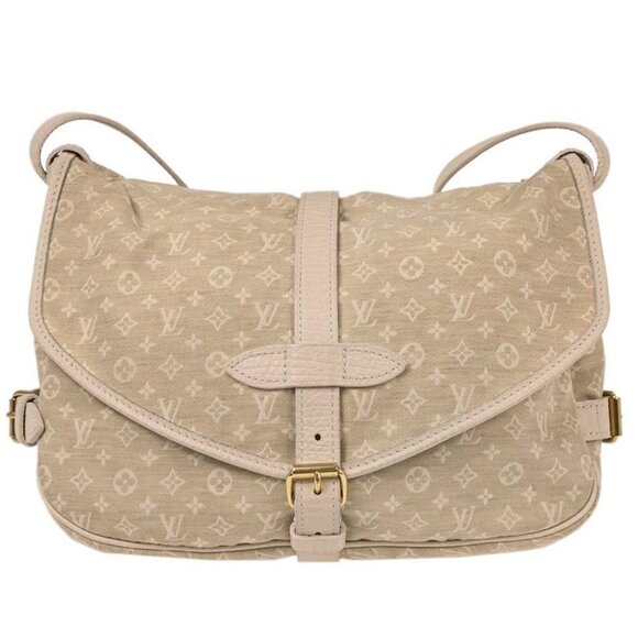 Louis Vuitton Monogram Mini Lin Saumur 30 Shoulder Bag M95314 MB0067 AQ00011 - Picture 1 of 10